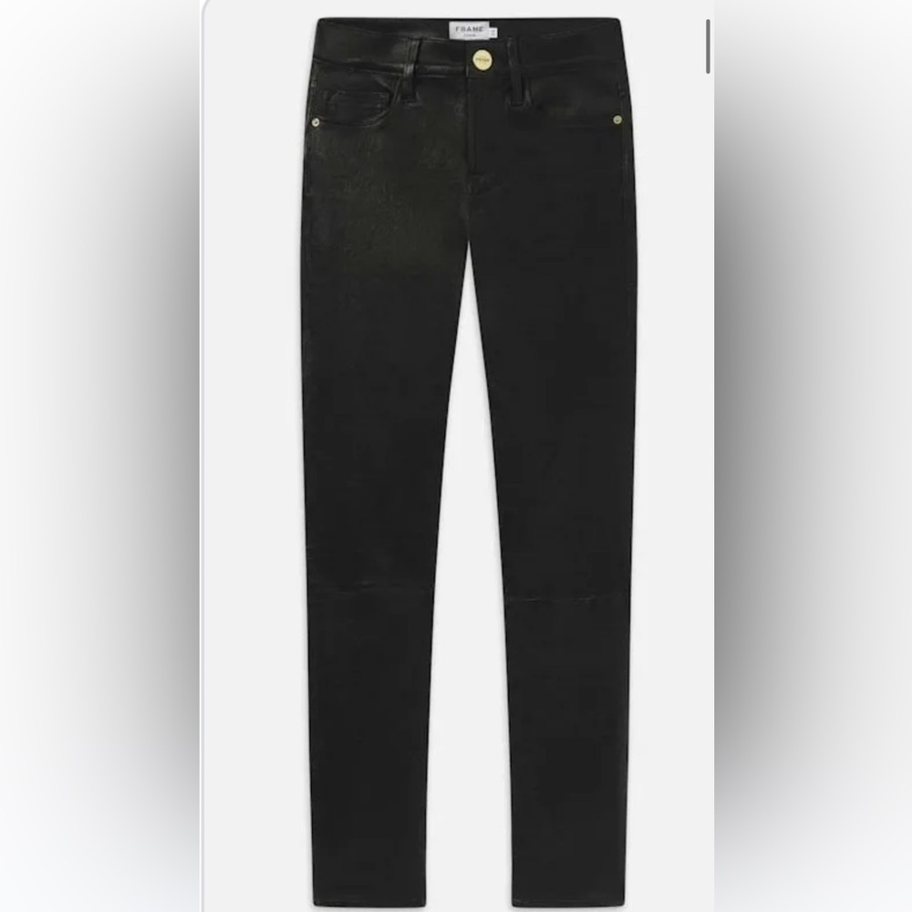 Frame leather Black Skinny Jeans High Waist